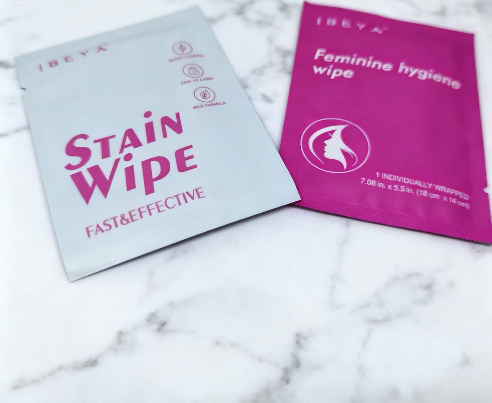 6X Individually wrapped stain removal wipes